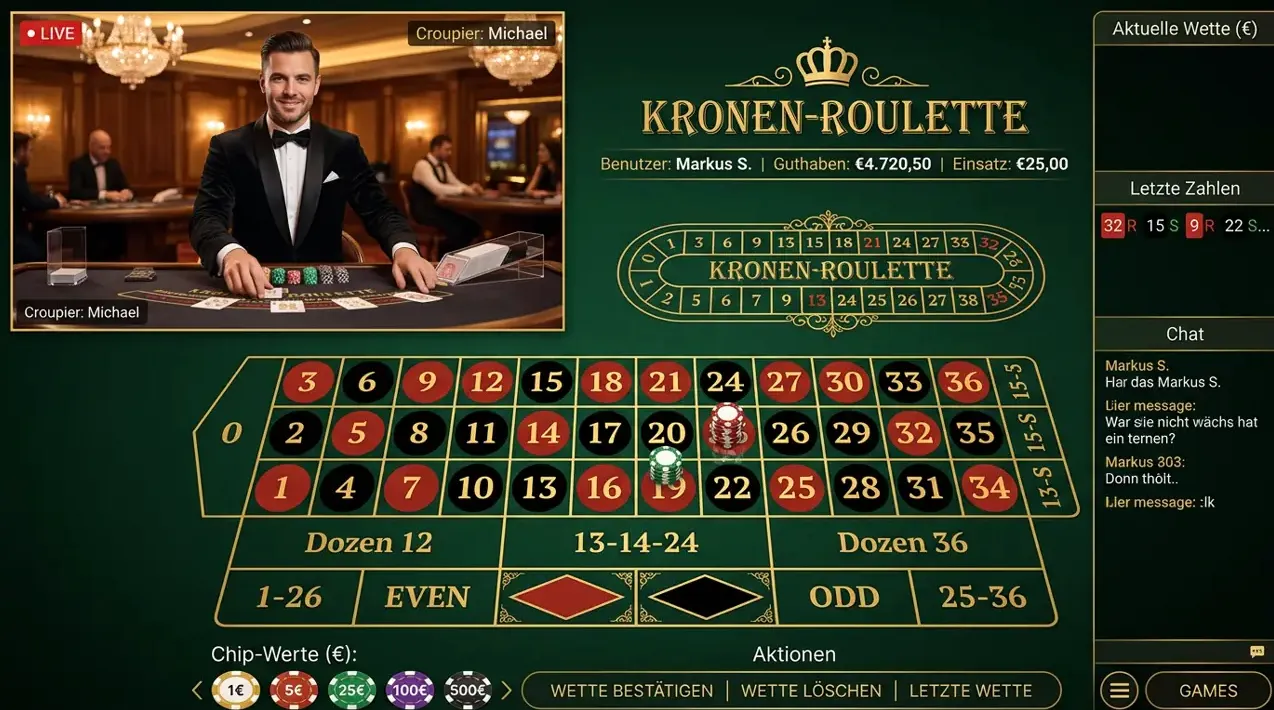 Live Casino im Angebot von Slototop